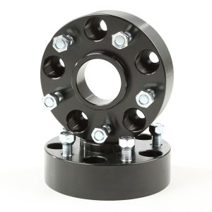 Jeep Commander Wheel Spacer Kit - Rugged Ridge - 1.75 Inch Thick, 5 x 5 Inch Bolt Pattern - Black - `06-`10 Jeep Commander Wheel Spacer Kit - Rugged Ridge - 1.75 Inch Thick, 5 x 5 Inch Bolt Pattern - Black - `06-`10